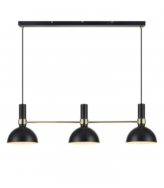 Plafonnier LARRY Noir 3 ampoules