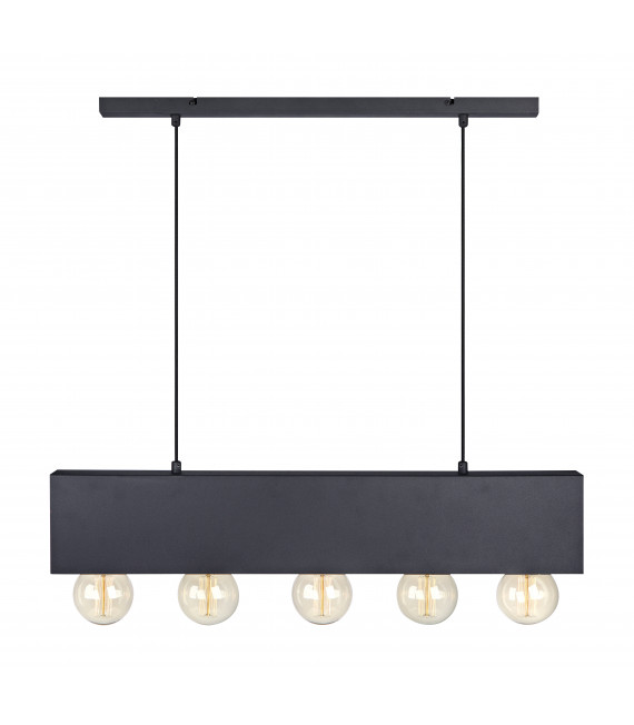 Ceiling light COUTURE Black 5 bulbs
