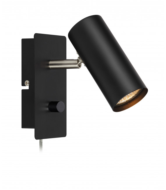 BARCELONA black wall light 1 bulb