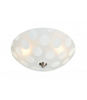 Lampada da soffitto DOTS in acciaio a 2 lampadine