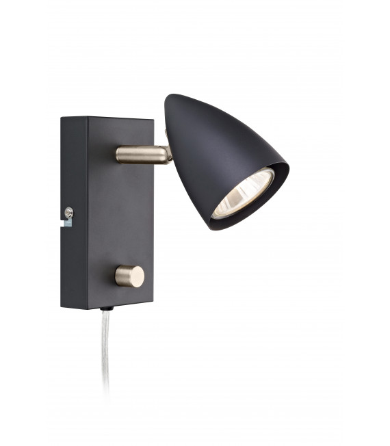 CIRO Applique nera 1 lampadina