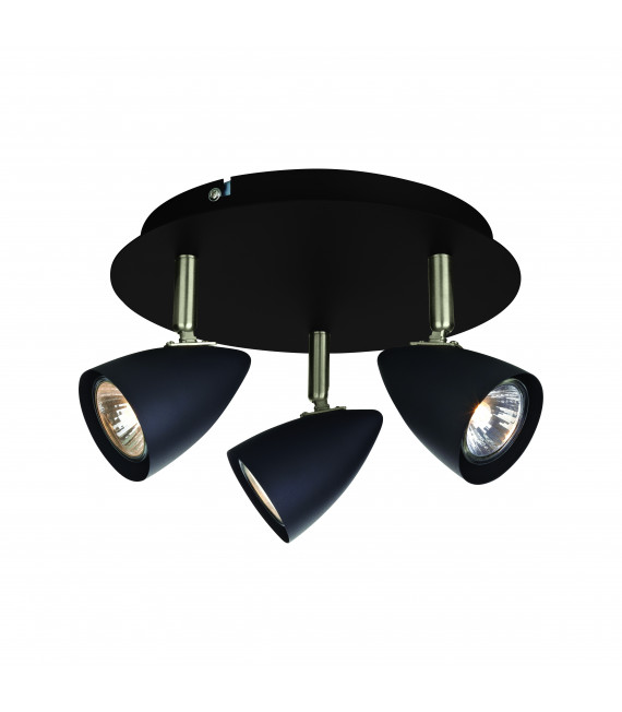 Plafonnier CIRO Noir 3 ampoules