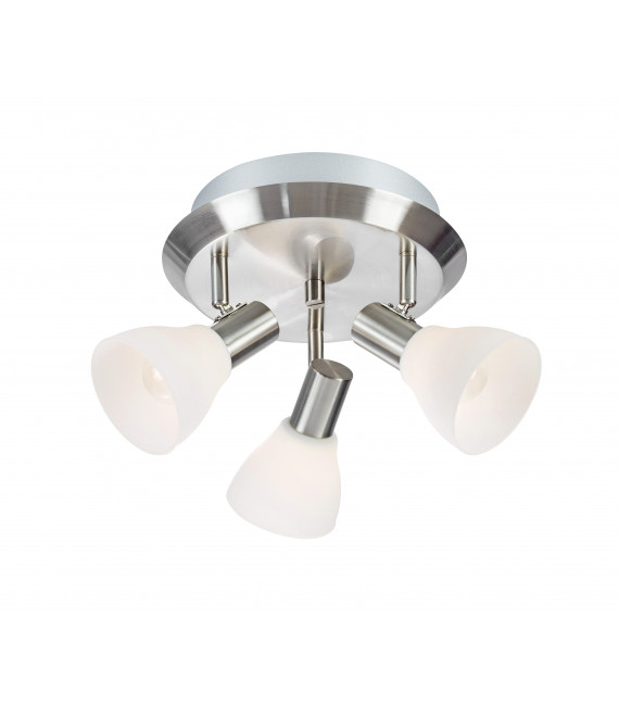 Plafoniera VERO in acciaio a 3 lampadine