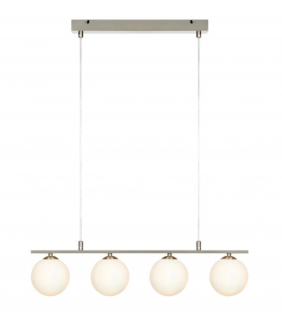 QUATTRO ceiling light in steel 4 bulbs