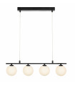 QUATTRO ceiling light black 4 bulbs