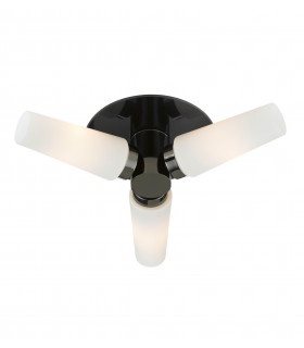 Plafoniera da bagno nera BRASTAD 3 lampadine