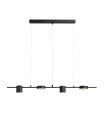 Ceiling lamp ROW Black 4 bulbs