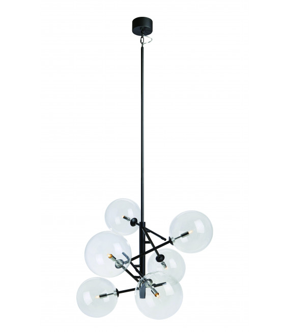 Plafonnier ANDREW Noir 6 ampoules