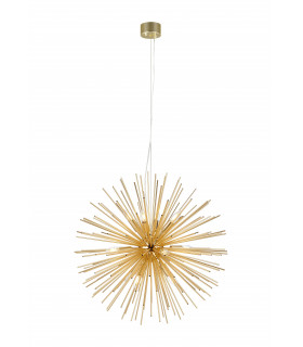 SOLEIL Golden ceiling lamp 12 bulbs