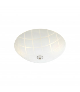 RUTA 35 ceiling light in steel 2 bulbs