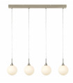 QUATTRO ceiling light in steel 4 bulbs