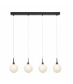 Plafonnier QUATTRO Noir 4 ampoules