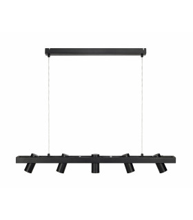 TORINO Black ceiling lamp 5 bulbs