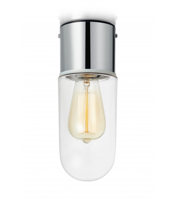 ZEN chrome bathroom ceiling light 1 bulb