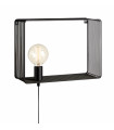 SHELF Black wall light 1 bulb