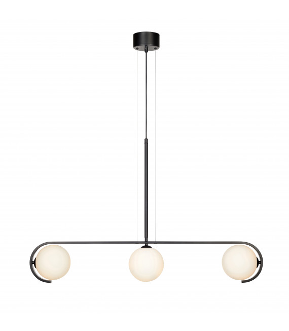 Plafoniera nera PALS 3 lampadine