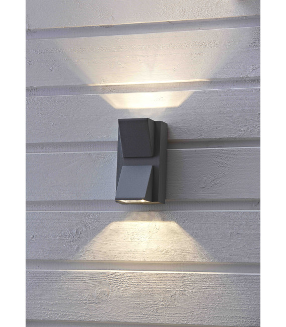 Applique murale de jardin CARINA grise 2 ampoules