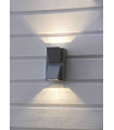 CARINA gray garden wall light 2 bulbs