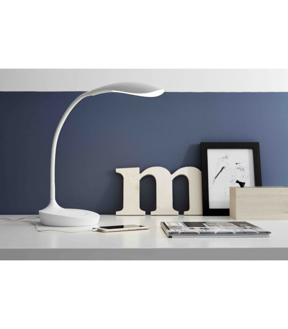SWAN white table lamp 1 bulb
