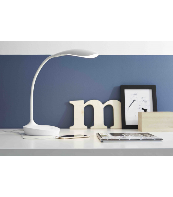 SWAN white table lamp 1 bulb