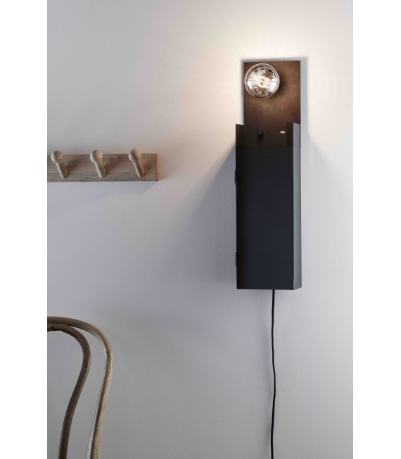 Applique murale COMBO Noire 1 ampoule