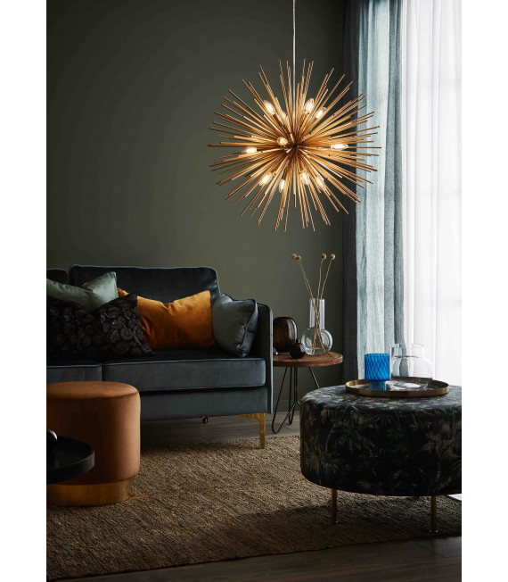 Lampada da soffitto dorata SOLEIL 12 lampadine