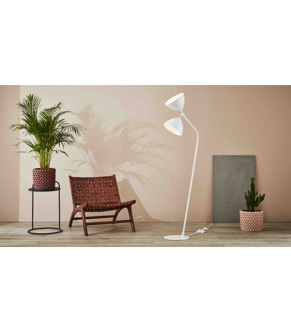 DAGMAR white floor lamp 2 bulbs