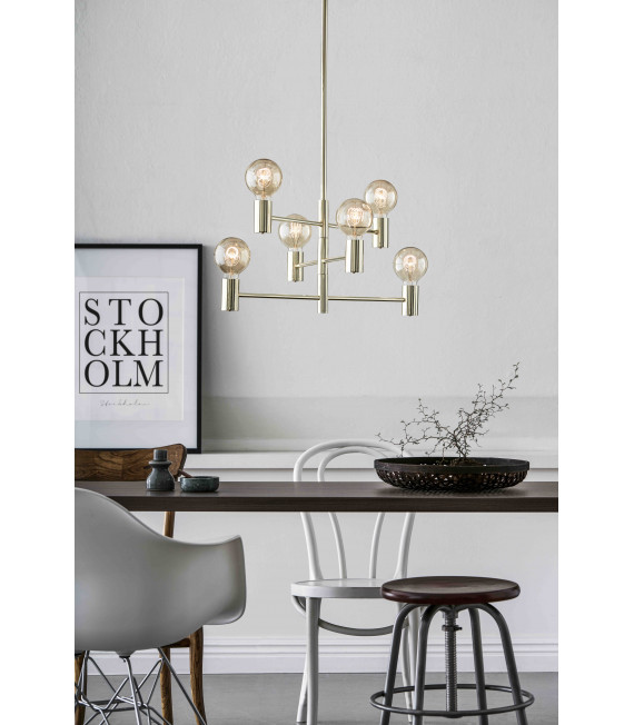 Ceiling light CAPITAL Brass 6 bulbs
