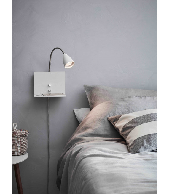 Applique murale LOGI blanche 1 ampoule