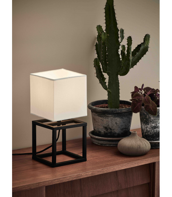 Lampada da tavolo CUBE nera 1 lampadina