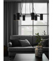 PORTO ceiling light black 6 bulbs