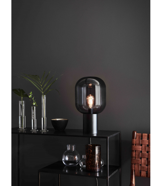 BROOKLYN Tischlampe schwarz 1 Glühbirne