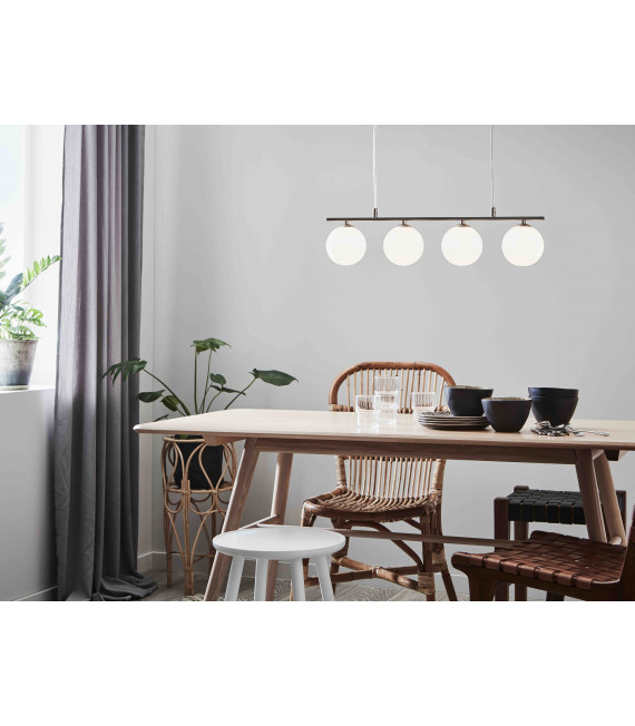 Plafonnier QUATTRO en acier 4 ampoules