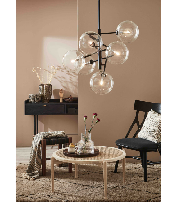 ANDREW plafoniera nera 6 lampadine