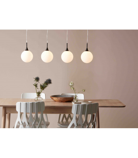QUATTRO ceiling light black 4 bulbs