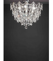 ROSENDAL crystal ceiling light chrome 4 bulbs