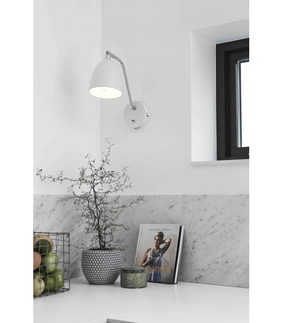 Applique murale FREDRIKSHAMN blanche 1 ampoule