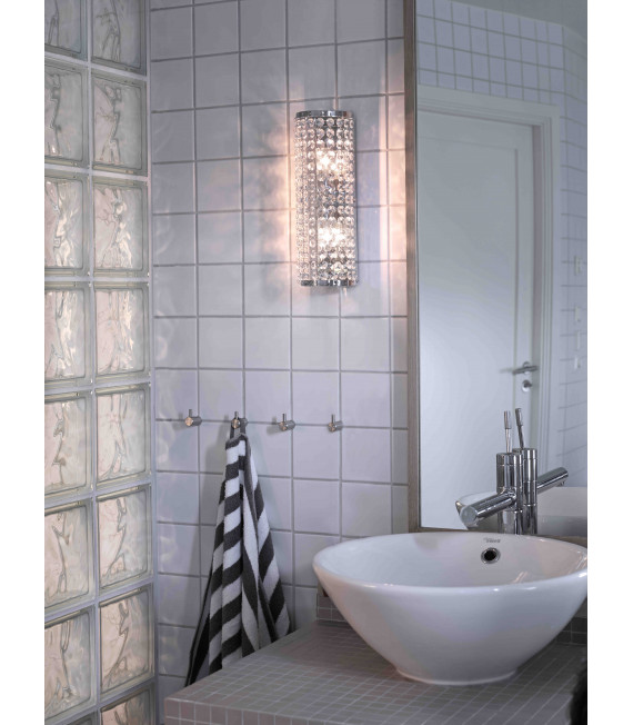 LYSEKIL Badezimmer Wandleuchte Chrom 2 Glühbirnen