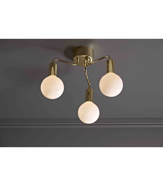 STORIA Plafoniera in ottone 3 lampadine