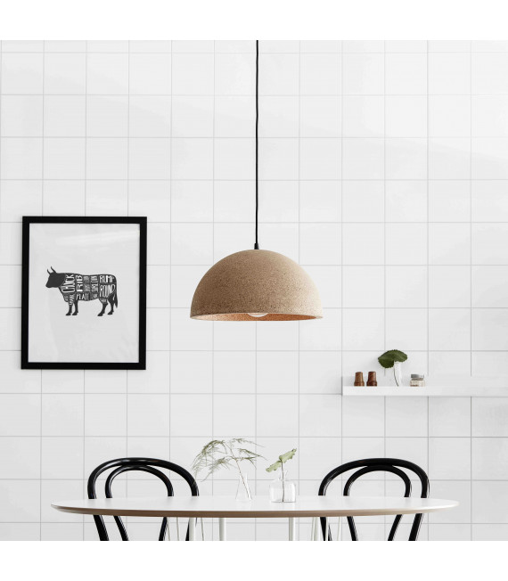 Plafonnier CORK Noir 1 ampoule