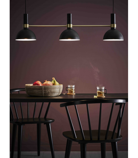 LARRY ceiling light black 3 bulbs