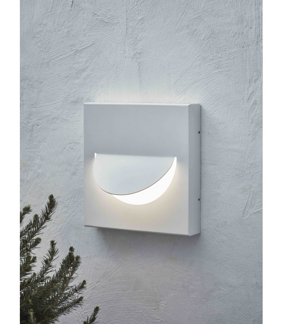 Lampada da parete da giardino bianca SMILE 1 lampadina