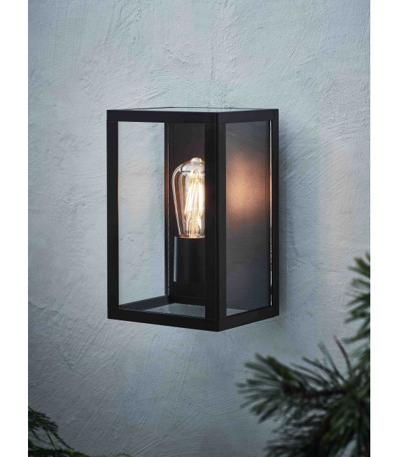 PELHAM Black garden wall light 1 bulb