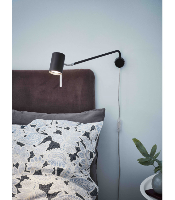 Applique murale ALICE Noire 1 ampoule