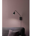BIKE Black wall light 1 bulb