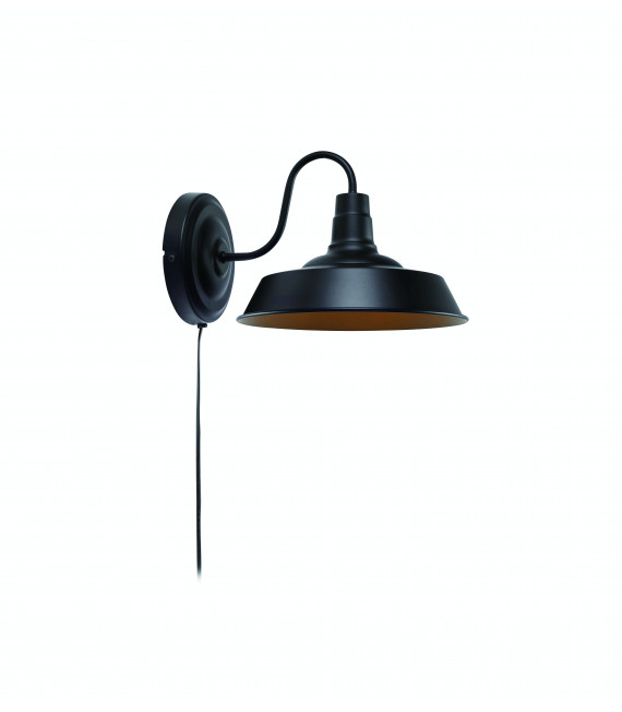 GRIMSBY Aplique negro 1 bombilla