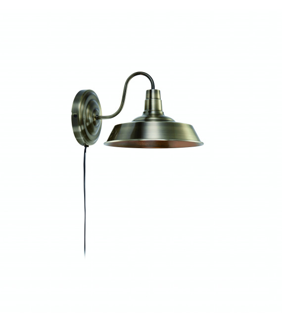 Aplique de pared GRIMSBY antiguo 1 bombilla