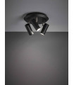 BARCELONA ceiling light black 3 bulbs