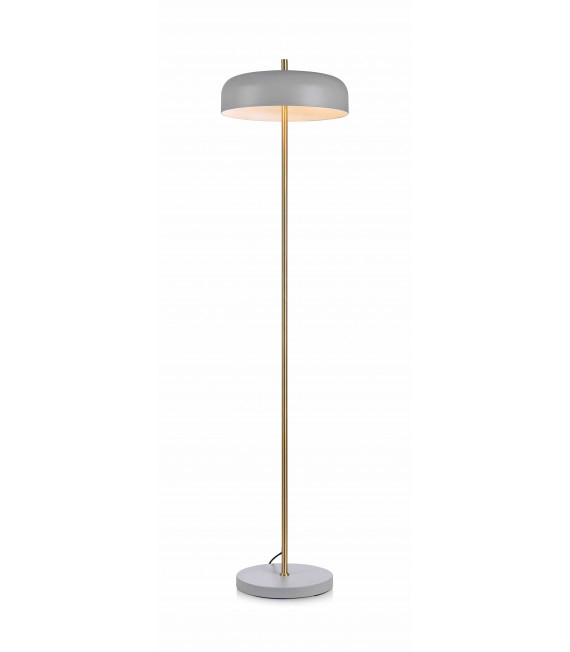 Lampada da terra CAEN in ottone spazzolato 2 lampadine