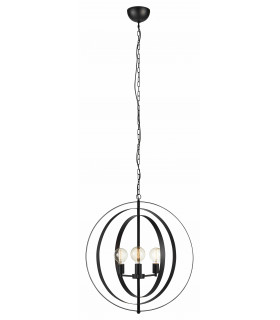 Plafonnier ORBIT Noir 3 ampoules